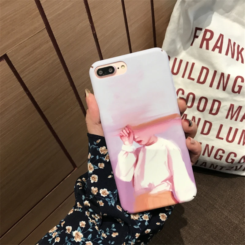 Чехол для iPhone 7 6 X XS Han Fengwen art жесткий чехол телефона с масляной росписью маленькой