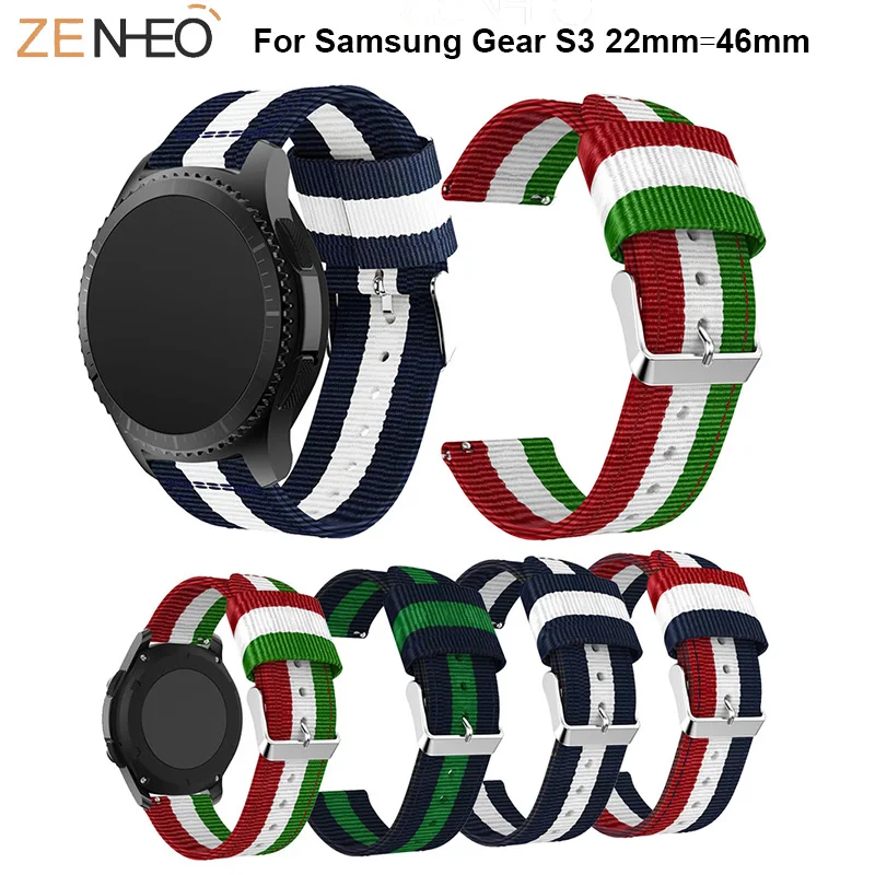 Классические нейлоновые браслеты для Samsung Gear S3 Смарт-часы браслет 46 мм Сменные