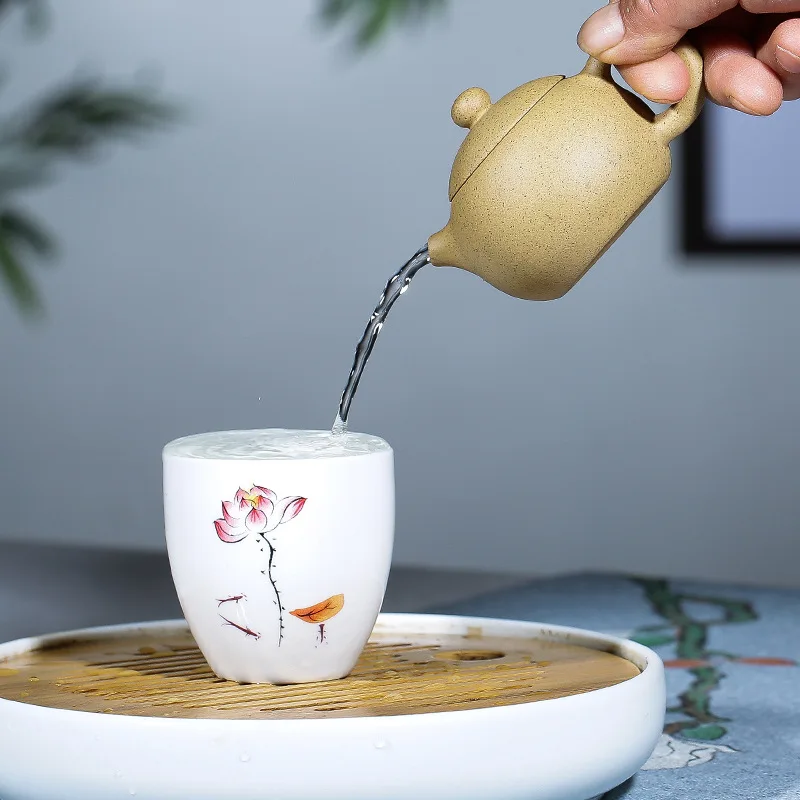 Рудный чайник ручной работы Xihu горшок фиолетовый песок набор подарок | Дом и сад