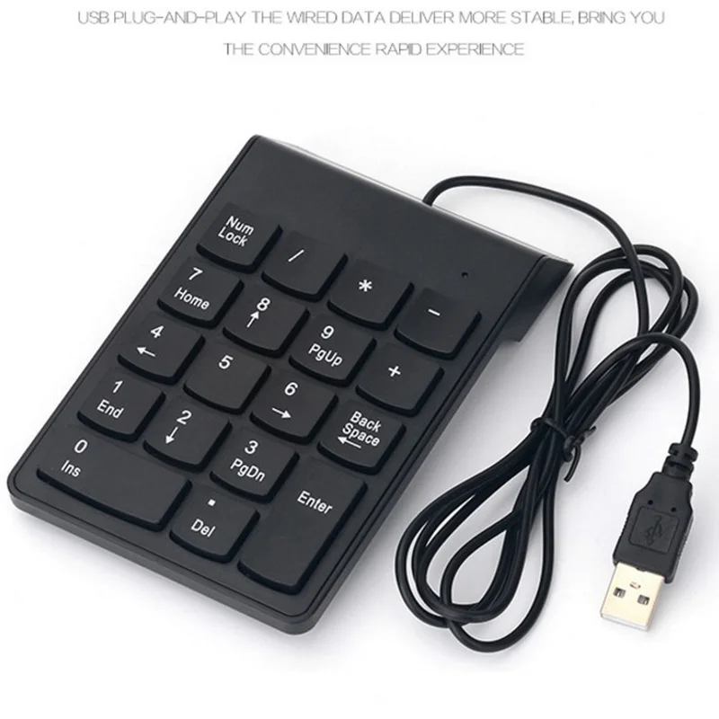 Цифровая клавиатура Numpad мини-проводной USB 18 клавиш цифровой клавиатуры для