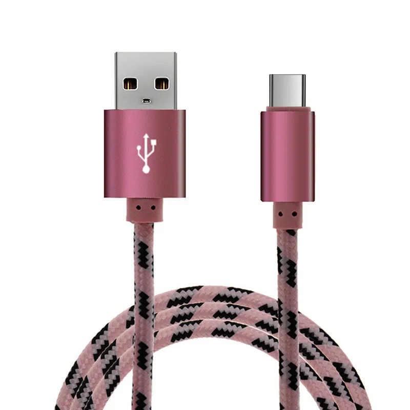 Кабель USB Type C с нейлоновой оплеткой для быстрой зарядки huawei P9 P10 P20 pro Samsung S8 S9 PLUS A3 A5