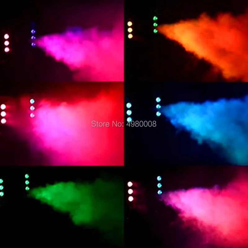 

LED 1500W Fog Machine/Smoke Machine With 6x9W RGB LED Lights/Professional Stage Fogger Ejector For DJ/Bar/Disco/Home Party Show