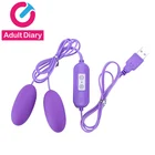 Взрослая дневник вибрирующий яйцо Стимулятор точки G секс-игрушки для женщин USB двойная пуля Вагина Анальный Вибратор Анальная пробка мастурбатор