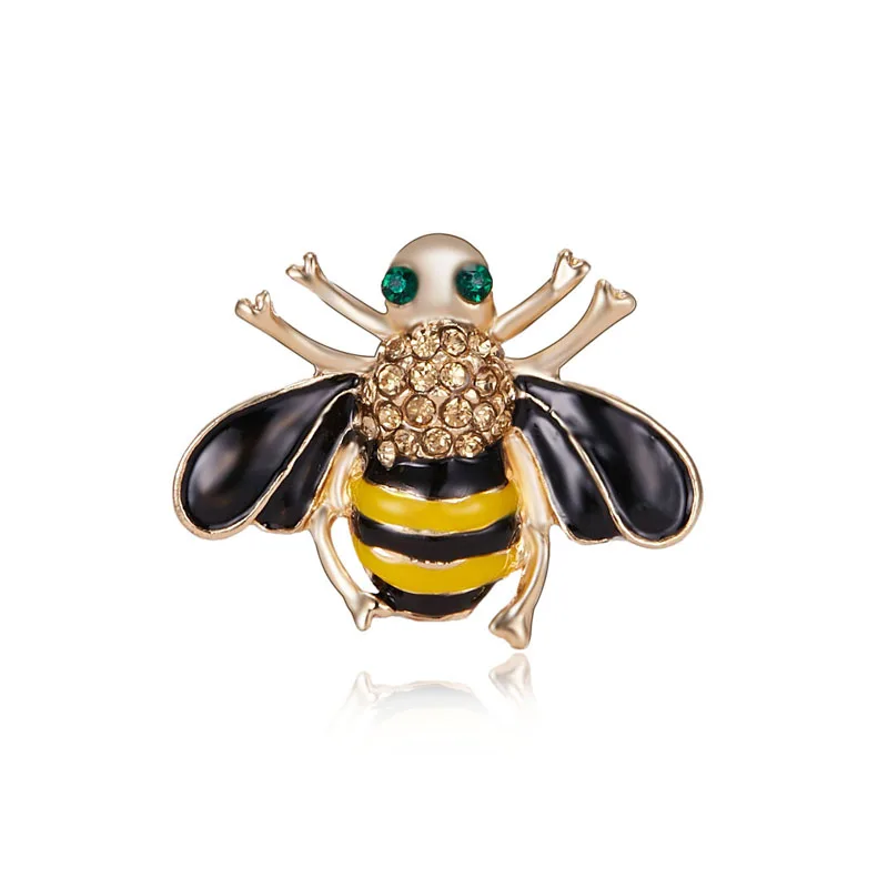 Bee 5 Милый желтый брошь с насекомым Пчелой для Для женщин брошь в виде муравья одежда аксессуары эмаль броши на булавке, ювелирные изделия в качестве подарка - Окраска металла: Bee 5
