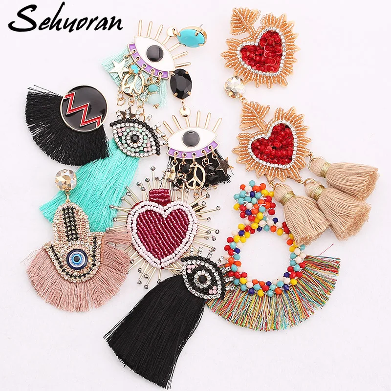 Oorbellen серьги с кисточками для WomenFemale массивные серьги, модное ювелирное изделие для женщин длинные винтажные богемные серьги-капли в подарок уха