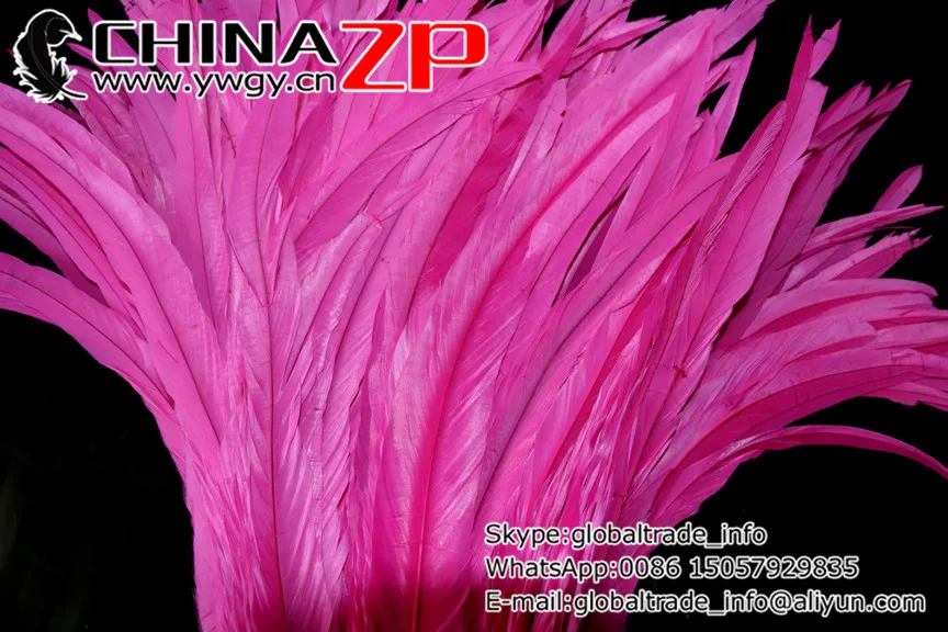 CHINAZP Factory 500 шт./лот 35 ~ 40 см (14 16 дюймов) длина дешевая оптовая окрашенная розовая