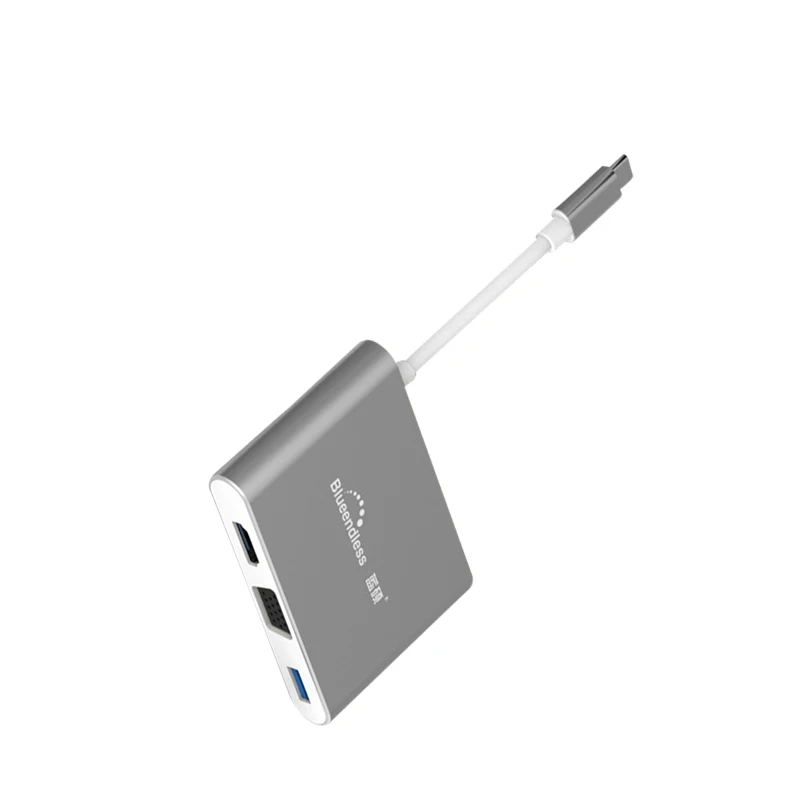 Type C зарядка зарядный адаптер HDMI/VGA/сетевой порт/USB удлинитель USB 3 0 алюминиевый