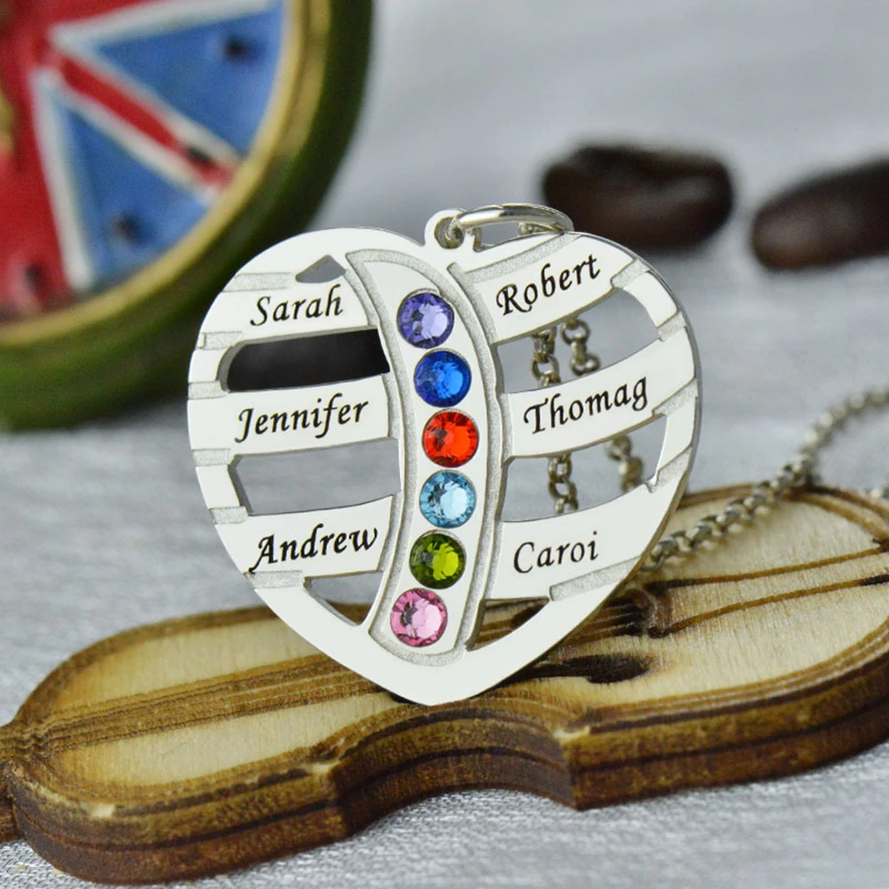 Sweey/оптовая продажа ювелирные изделия для мам ожерелье с именами детей и камнями