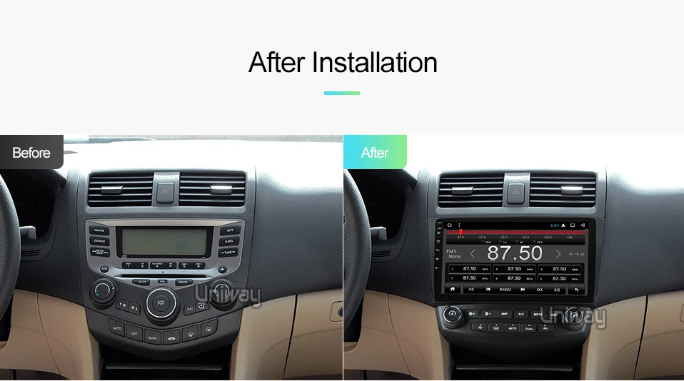 Uniway AYG1071 2G+ 3 2G android 8,1 автомобильный dvd для Honda Accord 7 2003 2004 2005 2006 2007 автомобильный Радио Видео плеер gps навигация автомобиля