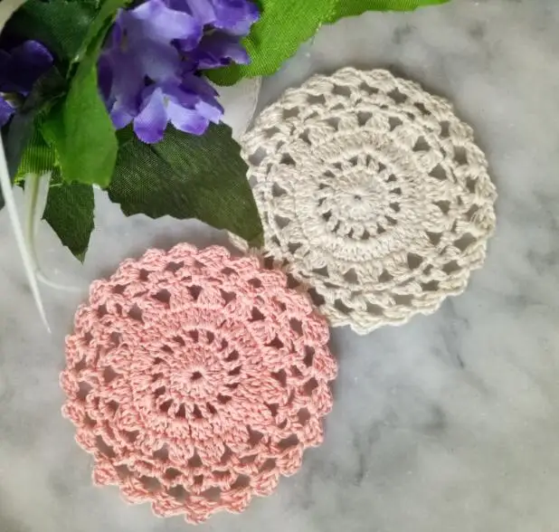 Кружевной круглый хлопковый коврик для стола тканевый вязаные коврики чашка