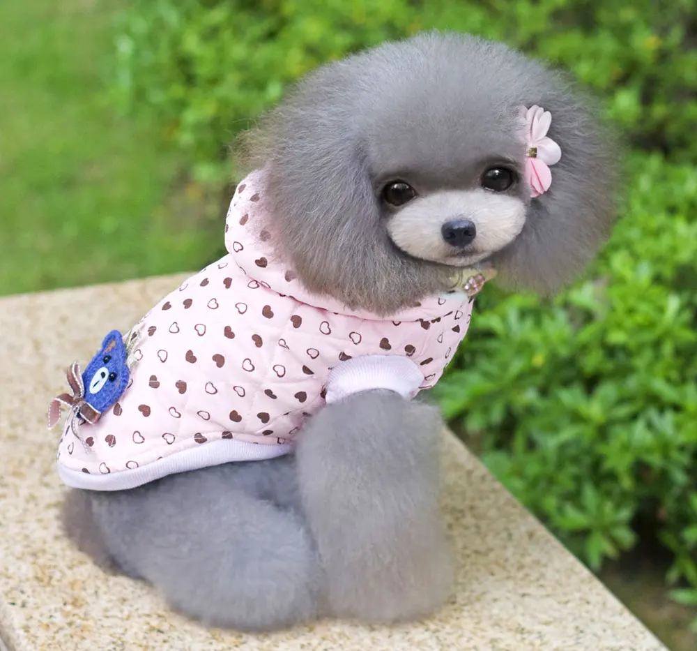 2017 маленькая кошка зимнее пальто собака холодная погода одежда флисовая куртка с