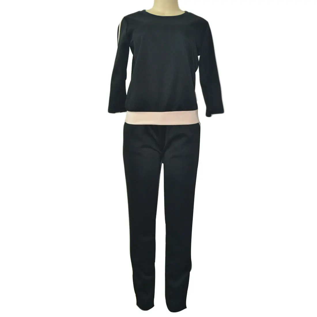 Женский спортивный костюм DAYIFUN Повседневный пуловер с полурукавами C243 для лета