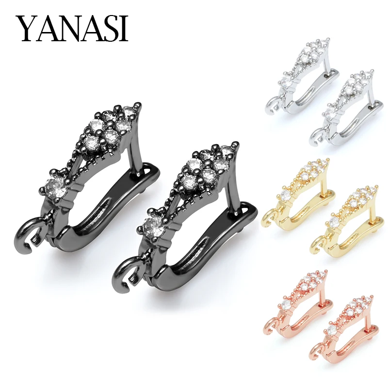 Застежки и крючки для сережек из меди циркона аксессуары ювелирных изделий