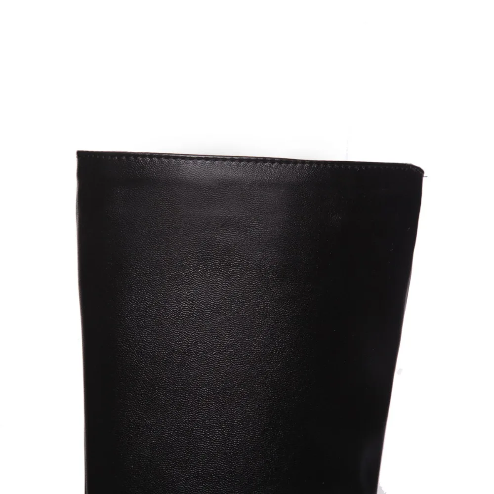 2018 Мода Клин Для женщин плюс чувствовал снег сапоги Повседневное кожа до