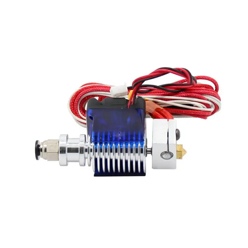 Цельнометаллический V6 J-Head Hotend экструдер комплект с 2 насадками из нержавеющей
