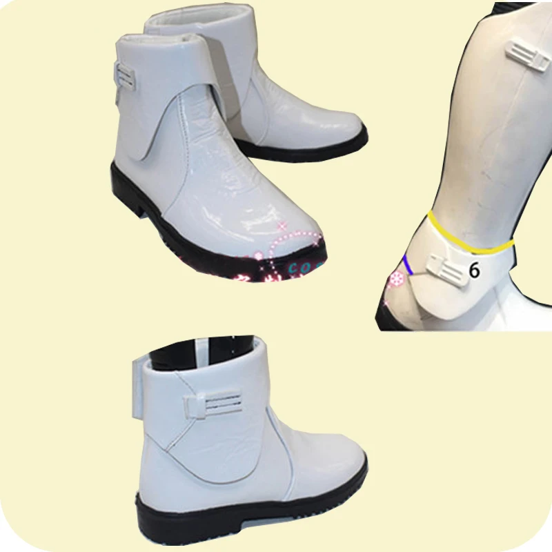 Cosplaydiy: Пробуждение силы Штурмовик белые ПУ кожаные сапоги для косплея взрослые
