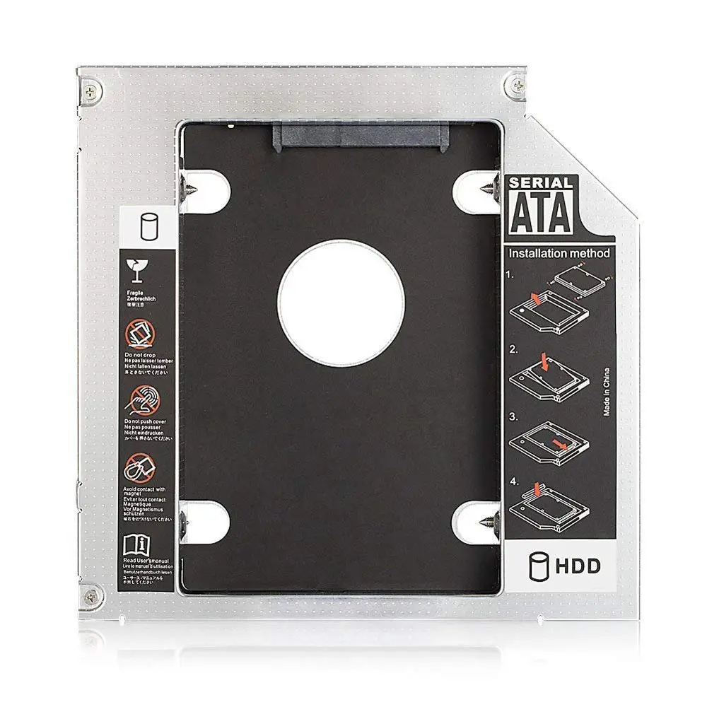 Ingelon SSD HDD Caddy 12,7 мм алюминиевый 2-й жесткий диск Caddy чехол адаптер для универсального ноутбука CD/DVD-ROM оптический адаптер