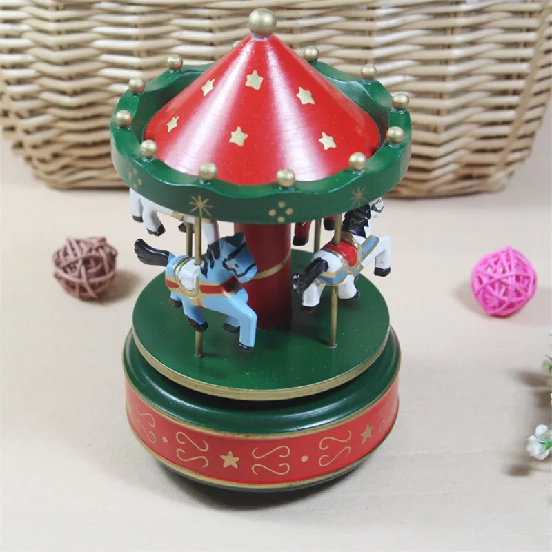 Деревянная игрушка Кандис го музыкальная шкатулка из дерева карусель лошадь