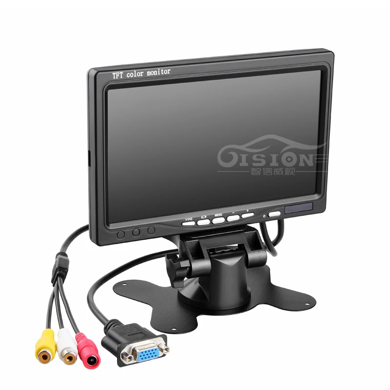 7 дюймовый цветной TFT монитор Gision 2 канальный видеовход VGA интерфейс автомобильный