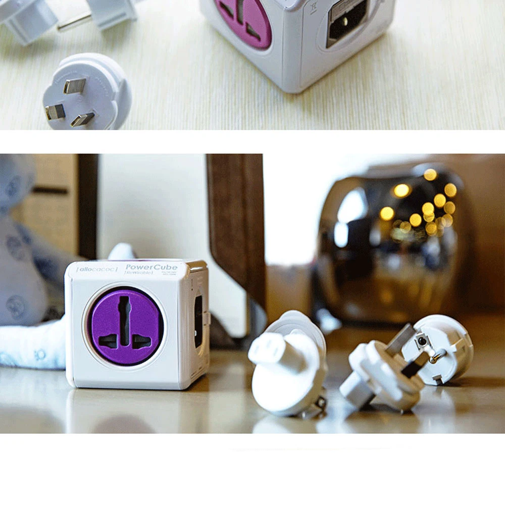 Allocacoc PowerCube умная розетка EU/US/UK/AU 4 розетки двойной 2 usb порта адаптер универсальная
