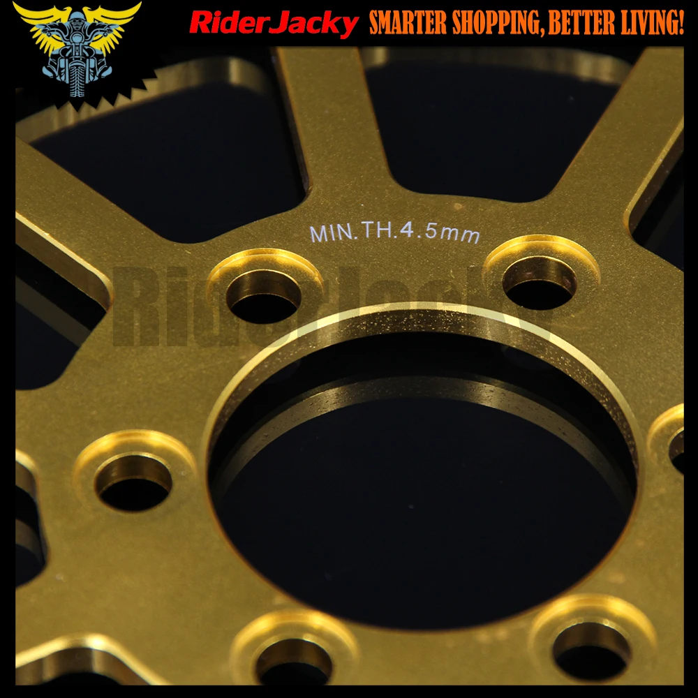 Алюминий нержавеющая сталь черный/золотой мотоцикл 320 мм ротор дисковых передних