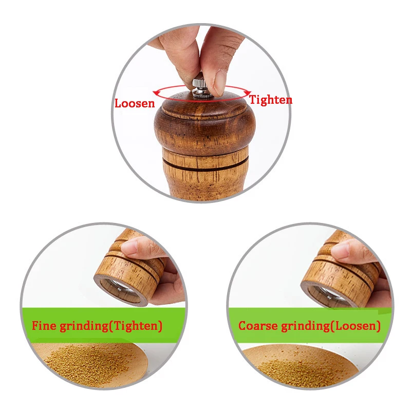 Деревянная мельница для соли и перца ручная специй 1 шт.|Солонки тара хранения| |