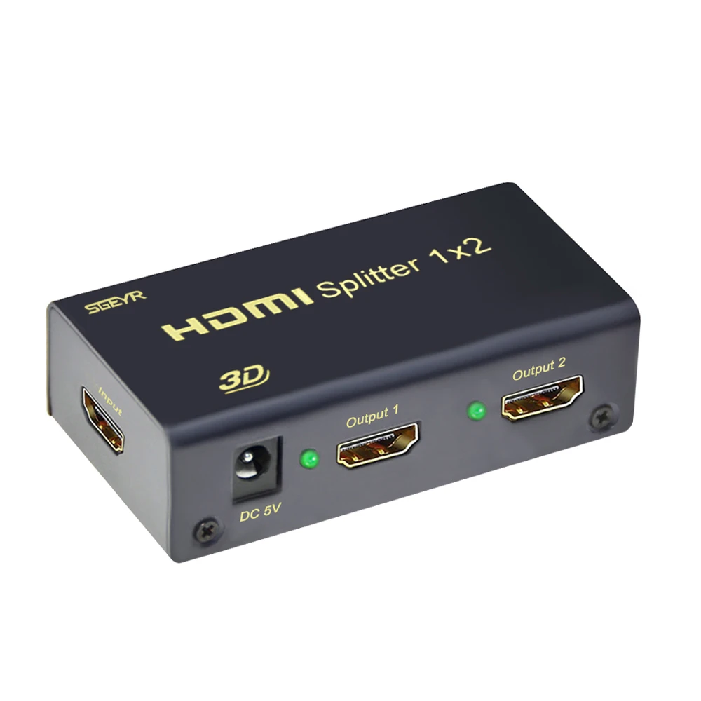 4 к 1x2 HDMI 1,4 разветвитель 1 вход 2 выхода разветвитель SGEYR HDMI Divisor разветвитель 4 к x 2 К/3840x2160@ 30 Гц с функцией CEC