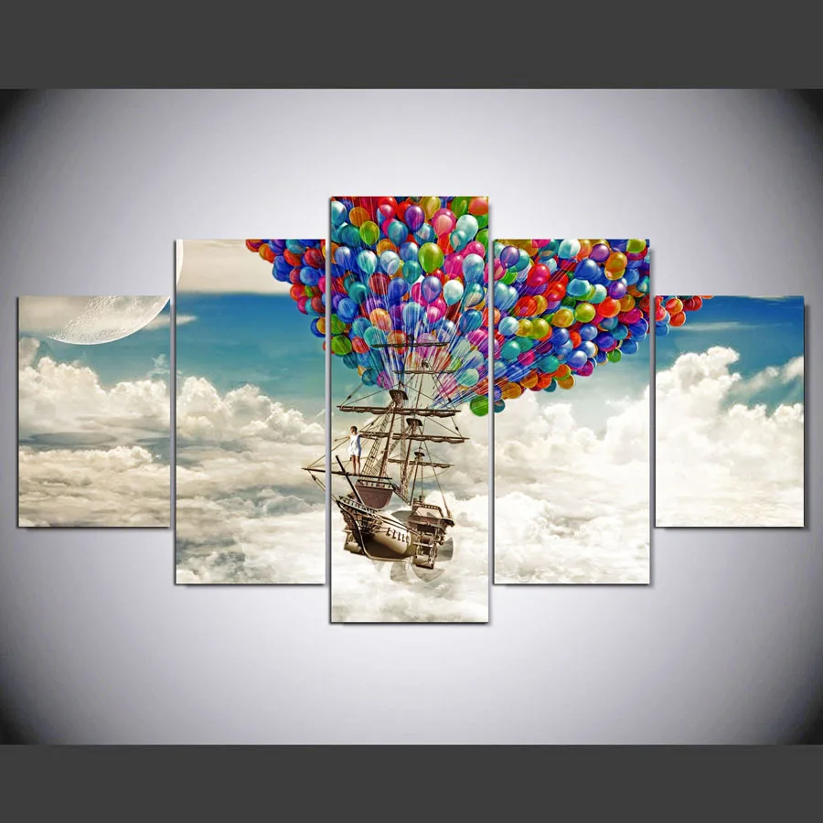 5 шт. воздушные шары холст художественные настенные фотографии для гостиной HD