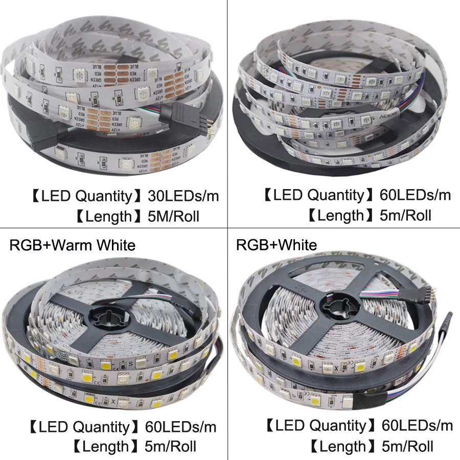 Светодиодная лента 5 м 10 М 5050 SMD гибкая RGB RGBW светодиодная полоса освещения Диодная