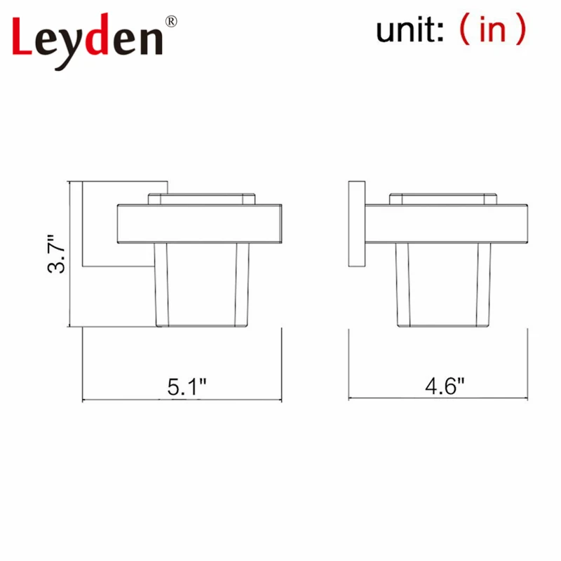 Высококачественный держатель для зубной щетки и чашки Leyden настенное крепление