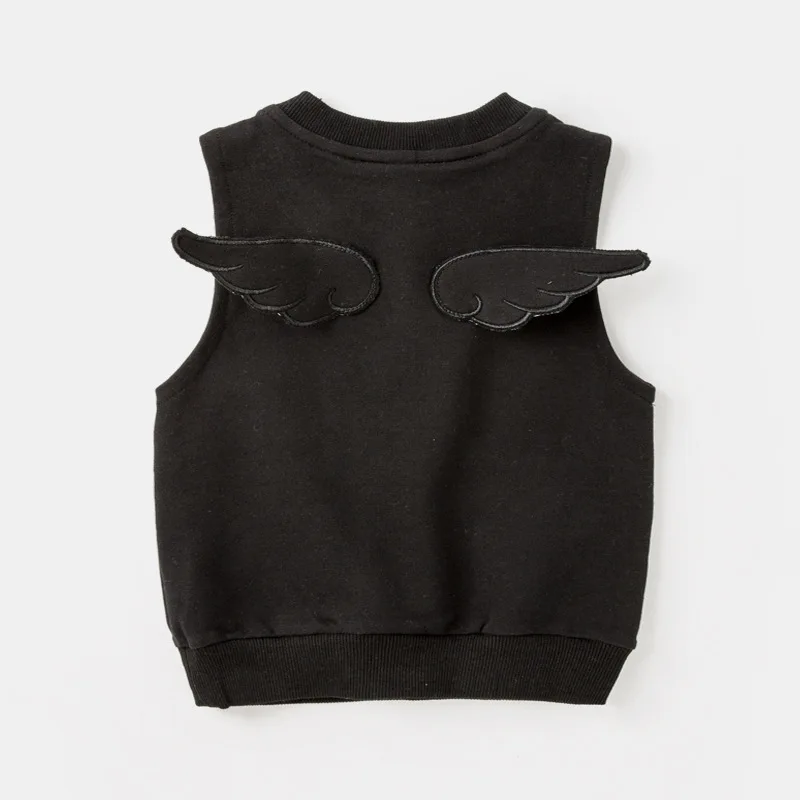 Осень 2019 новинка Детский Теплый жилет милый свитер без рукавов с 3D крыльями