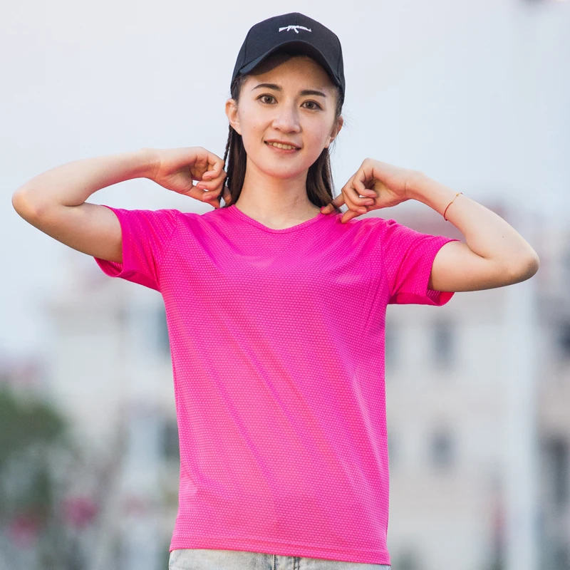 Быстросохнущие футболки для мужчин и женщин фитнес-футболки летние дышащие