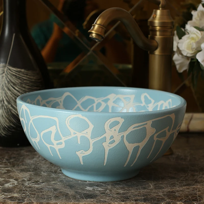 Европейский Винтажный Стиль искусственная кожа Серебряная раковина столешница