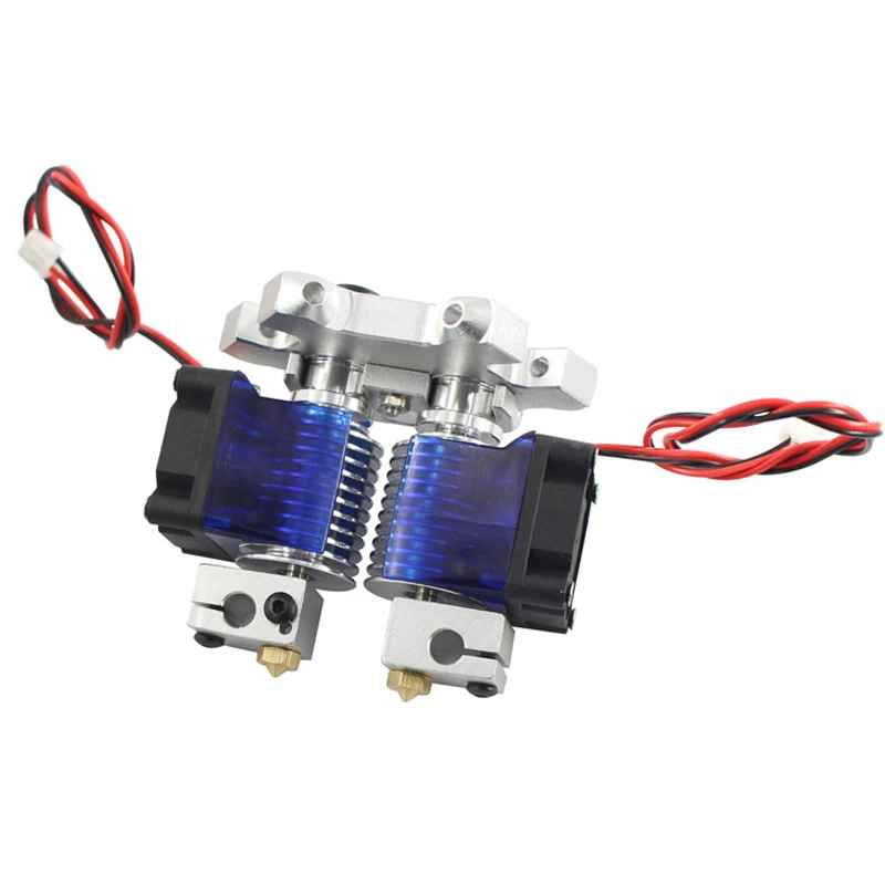 3d принтер аксессуары двойной сопло экструдер комплект для E3DV6 рыбий глаз 1,75 мм нити Дистанционного Двойной головки экструзии комплект 0,4 мм сопла