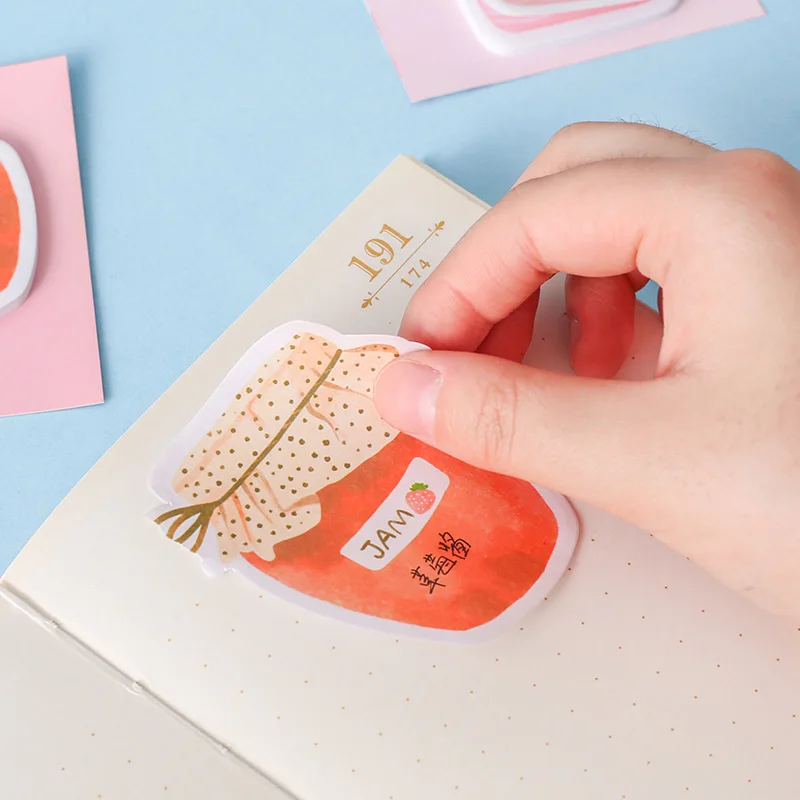 Милые блокноты для закусок клейкие заметки Kawaii молочный картон Липкие детей
