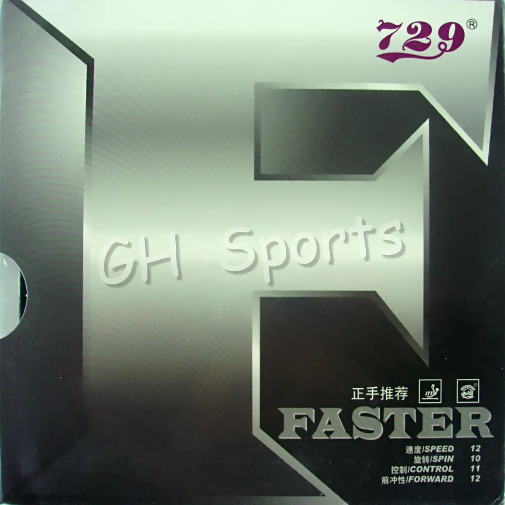 

729 Faster F for Forehand Black Pips In Table Tennis Rubber With Sponge