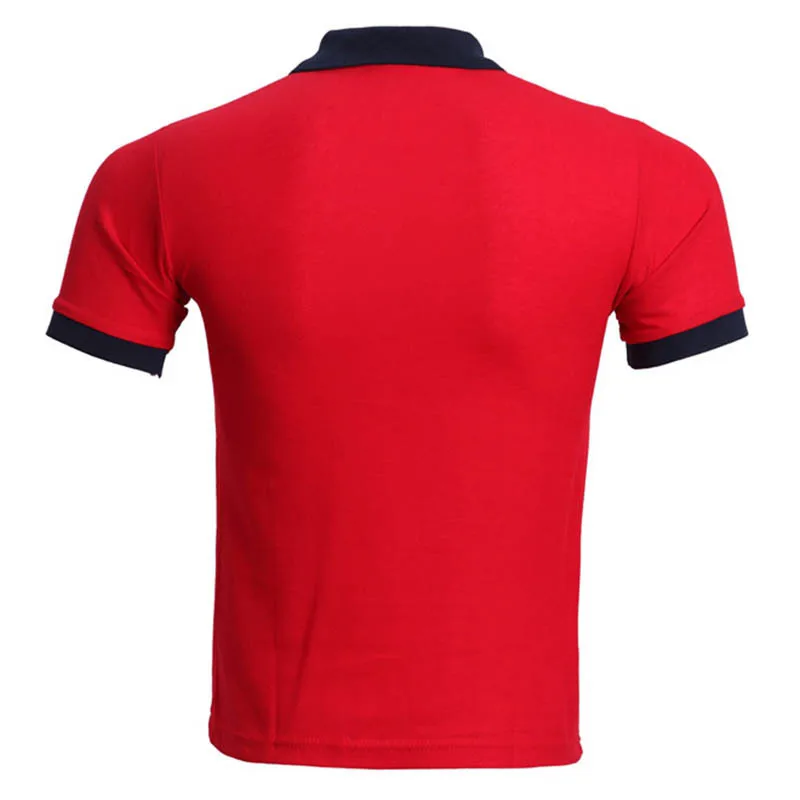 Рубашка-поло мужская с коротким рукавом брендовая красная Модная приталенная