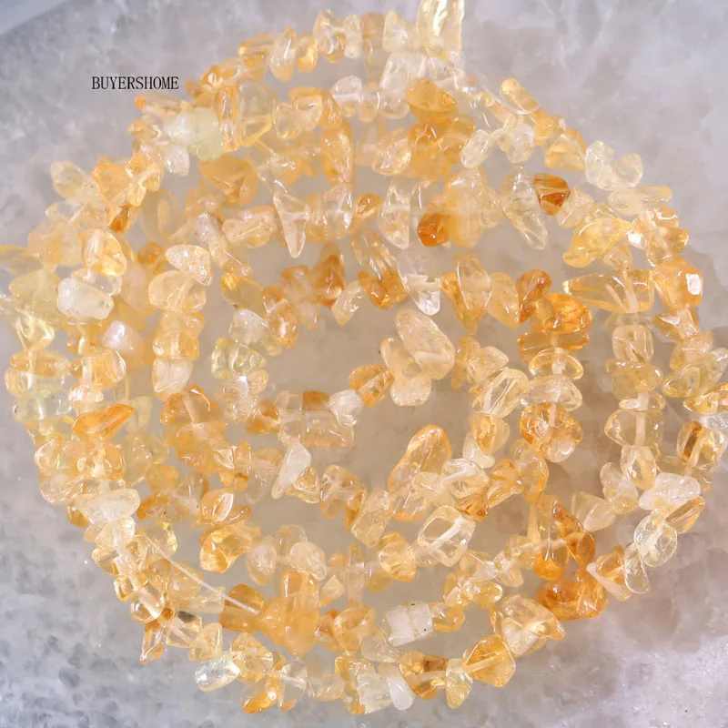 Citrine Свободные бусины подходят ожерелье браслет серьги для женщин девочек 5x8 мм натуральные камни Lapis Кристалл розовый кварц опал гранат строка 35" - Цвет: Citrine