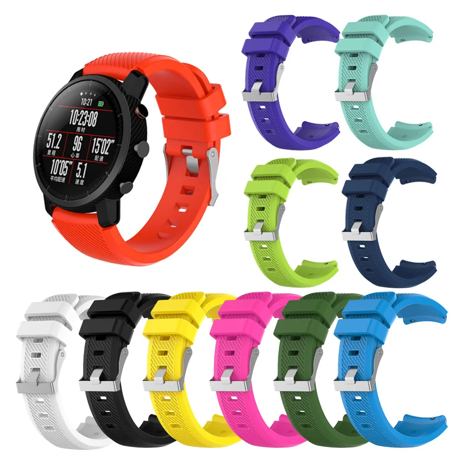 Цветной сменный ремешок для часов Amazfit часы Stratos с ремешком 22 мм millet watch 1 2 2S Pace |