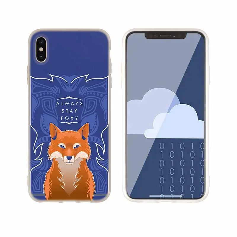 Чехлы для телефонов, силиконовый мягкий чехол для iPhone 11 Pro X XS Max XR 6 6S 7 8 Plus 5 4S SE, Забавный милый аниме foxs - Цвет: as the picture 13