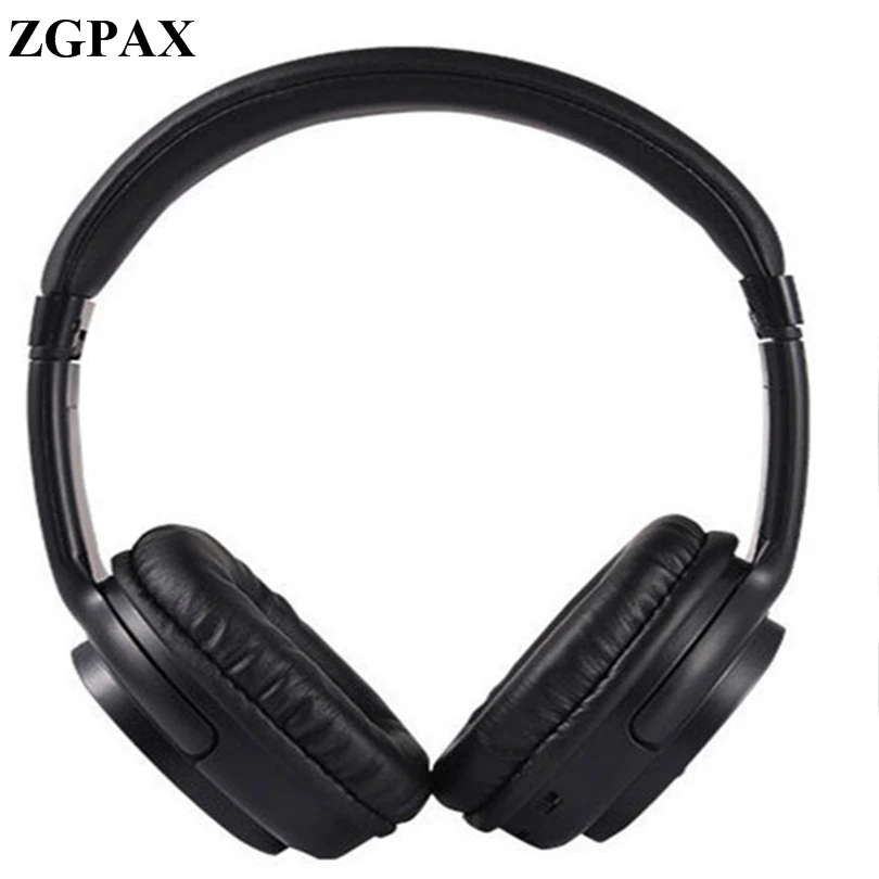 Черный ZGPAX, беспроводные наушники, Bluetooth 4,1, гарнитура с шумоподавлением, большая гарнитура с микрофоном, FM радио, поддержка, кардридер A30 - Цвет: Черный