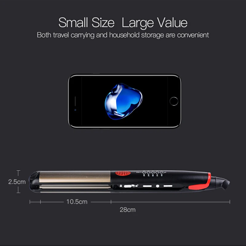 

Ceramic Hair Straightener Flat Iron Temperature Control Straightening Professional Hair Curler Curling Iron Styling Tools S47