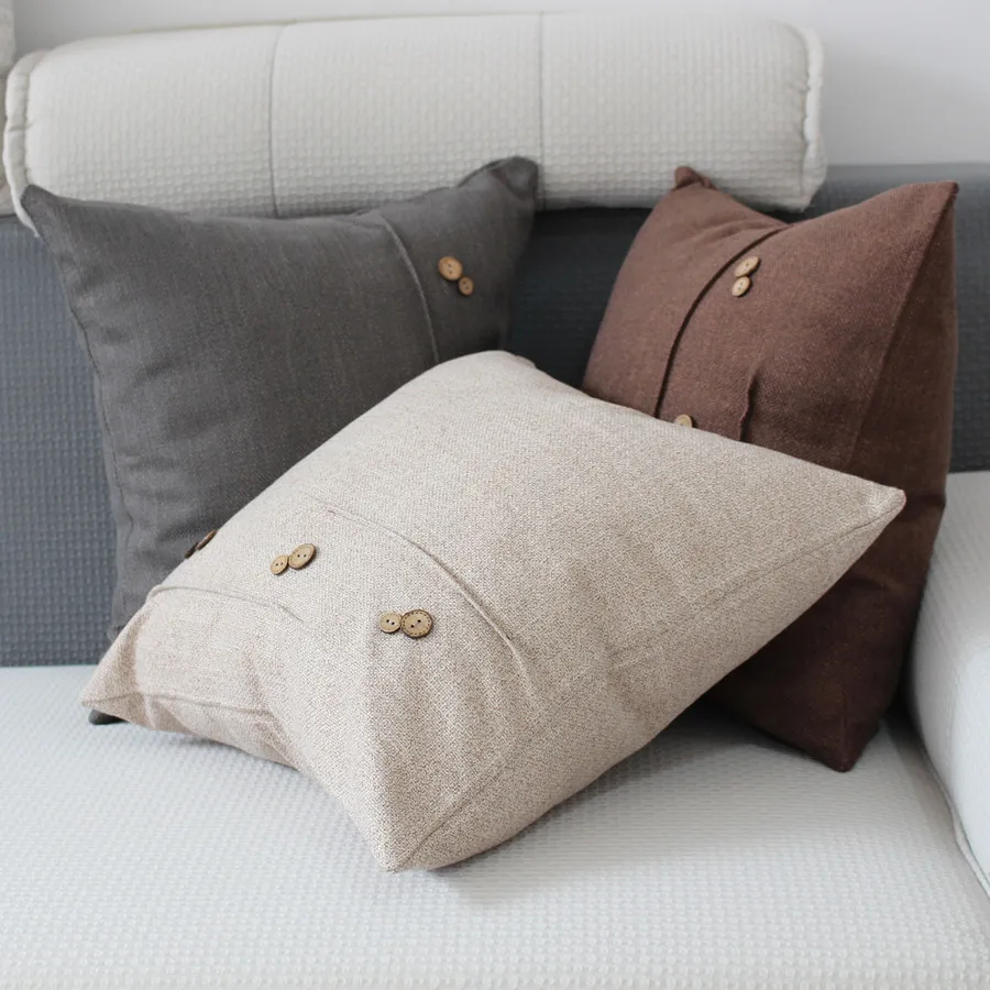 Роскошный сплошной Шикарный чехол с низким вырезом хлопковые льняные