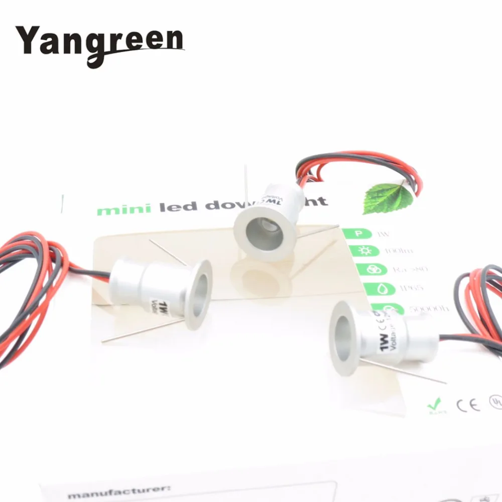 Мини светодиодный светильник для шкафа YanGreen 1 Вт мини 9 шт./лот фотолампа