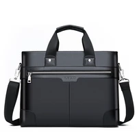 mens casual style pu handbags material high quality computer bag large capacity multi function business travel aviation flight
