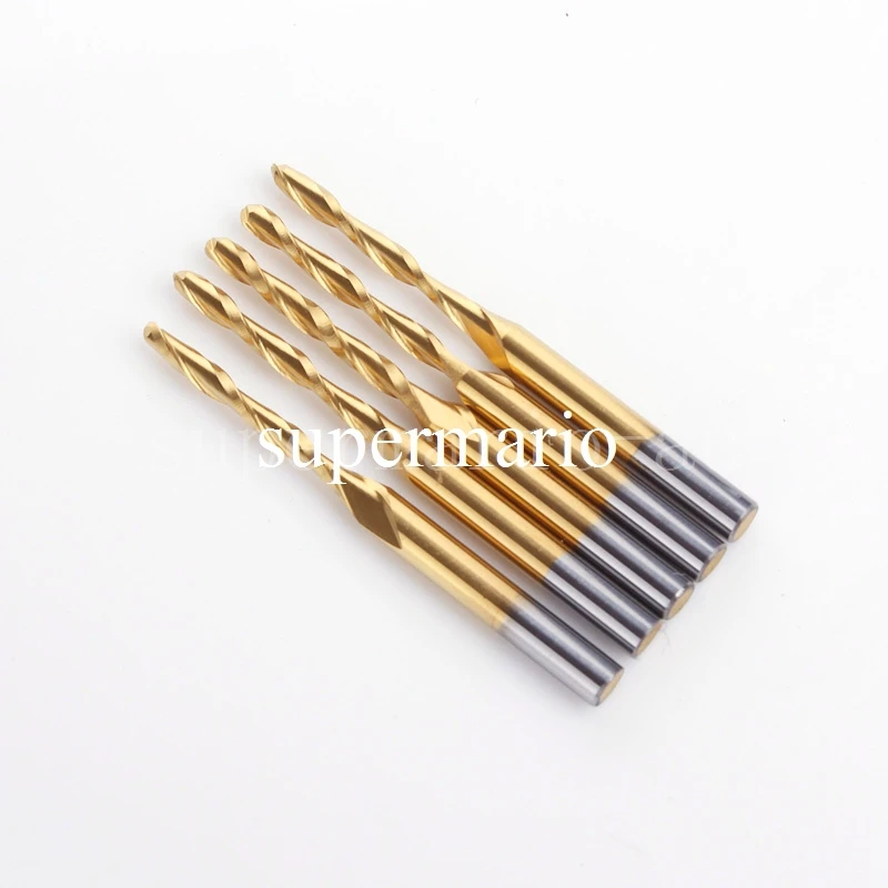 SHINA 1 шт. 3 175 1/8 ''титановое покрытие шаровая носовая фреза сверло Карбид ЧПУ