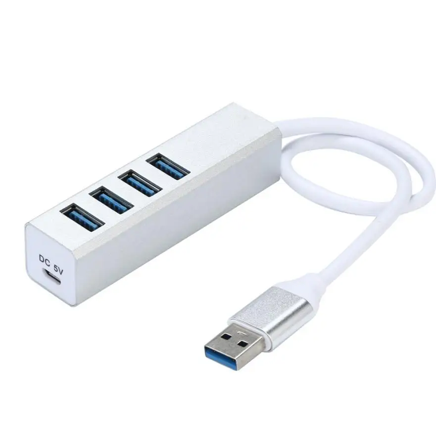 Алюминиевый usb-порт 3 0 и с 5 портами хаб передачи данных адаптером питания 20 Вт для