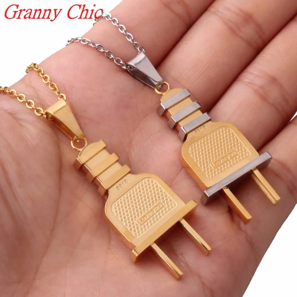 Бабушка Chic хип хоп большой плагин кулон Цепочки и ожерелья для Для мужчин/Для