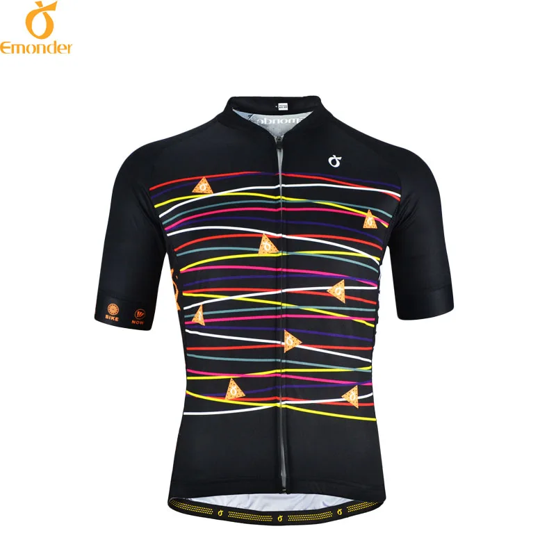 

EMONDER Men Cycling Short Jersey Pro Team MTB Road Bike Short sleeves Breathable Antislip Sleeve Cuff High quality fabrics