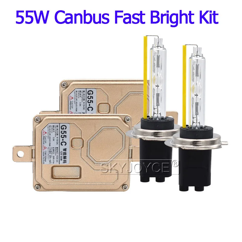 Комплект автомобисветильник ксеноновых ламп SKYJOYCE 55 Вт Canbus Xenon D2H HID H7 H1 H11 HB3 HB4 9012